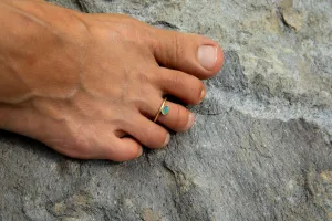 Opal Sidecar Toe Ring