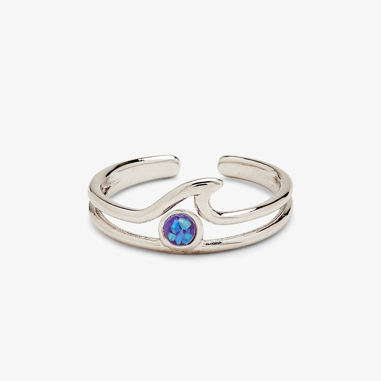 Opal Wave Toe Ring