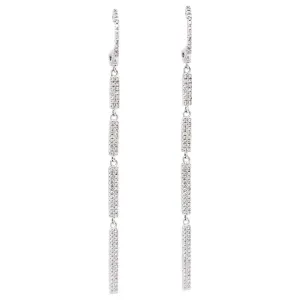 Pave Diamond Bar Earring Dangles