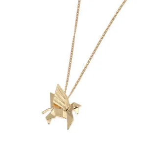 Pegasus Geometric Pendant Necklace in a Gift Box | Gold or Rose Gold)