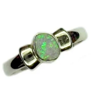 Pink Gold Sterling Silver Boulder Opal Ring