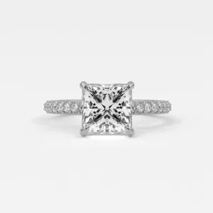 Princess Cut Diamond Engagement Rings, Lab Grown