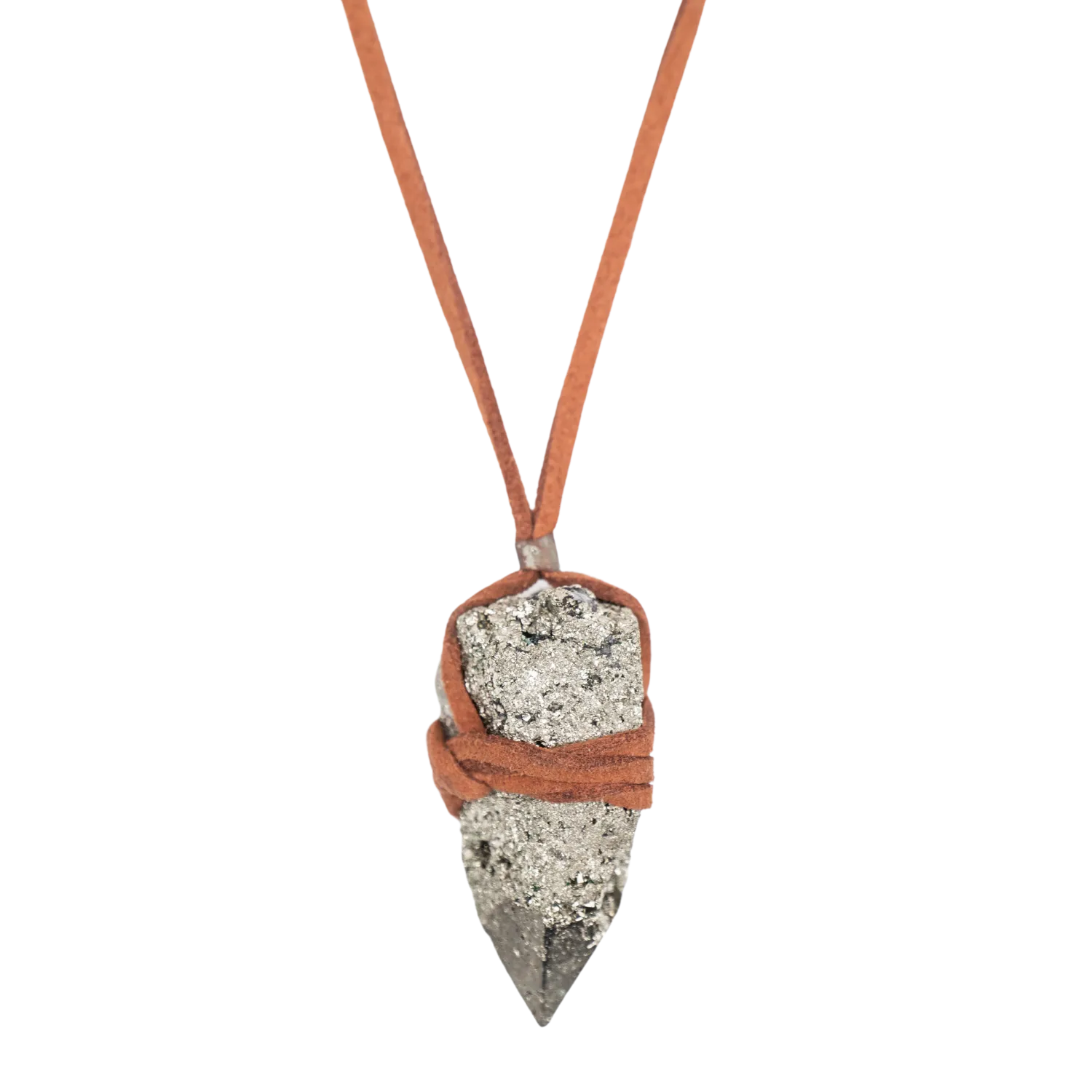 Pyrite Crystal Point Necklace