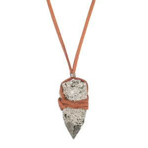 Pyrite Crystal Point Necklace