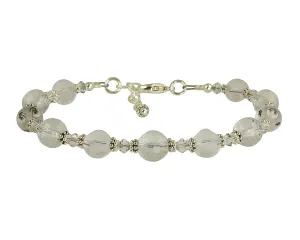 Quartz Gemstone Crystal Beaded Bracelet