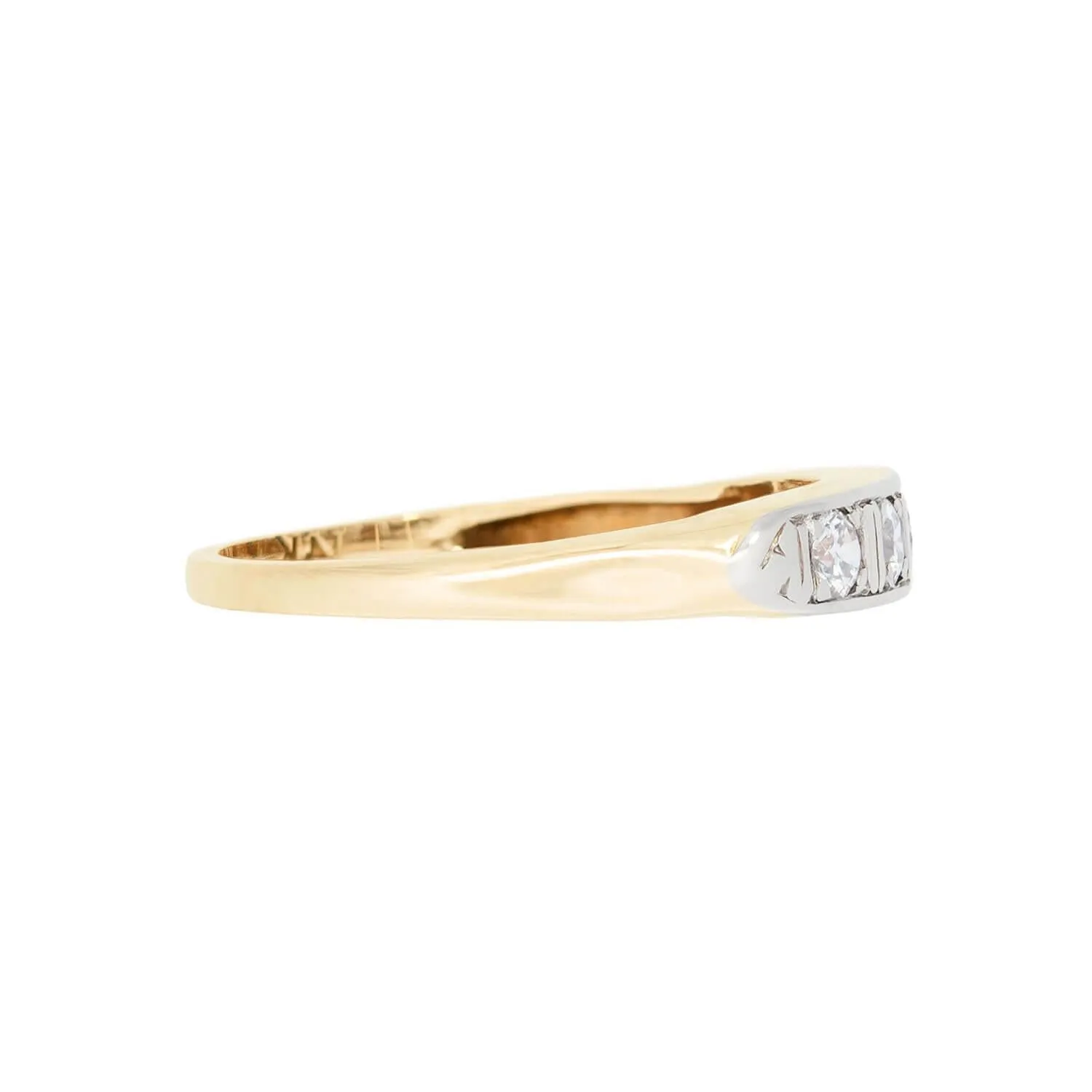 Retro 14k Diamond Band