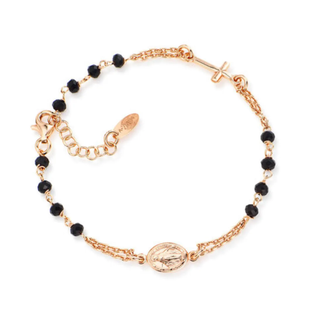 Rose Gold Rosary Bracelet