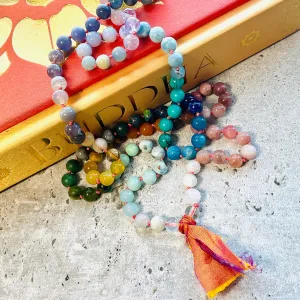 Sari Tassel Intention Mala ~ Peach (002)