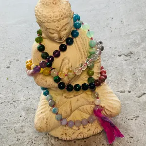 Sari Tassel Intention Mala ~ Pink ~Lavender (003)