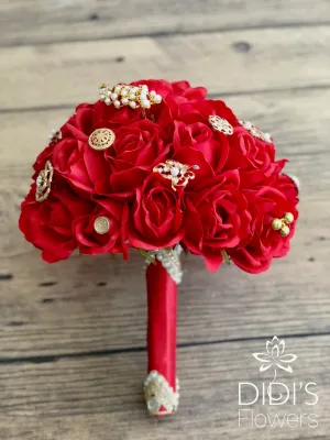 Scarlet Sparkle Bridal Bouquet