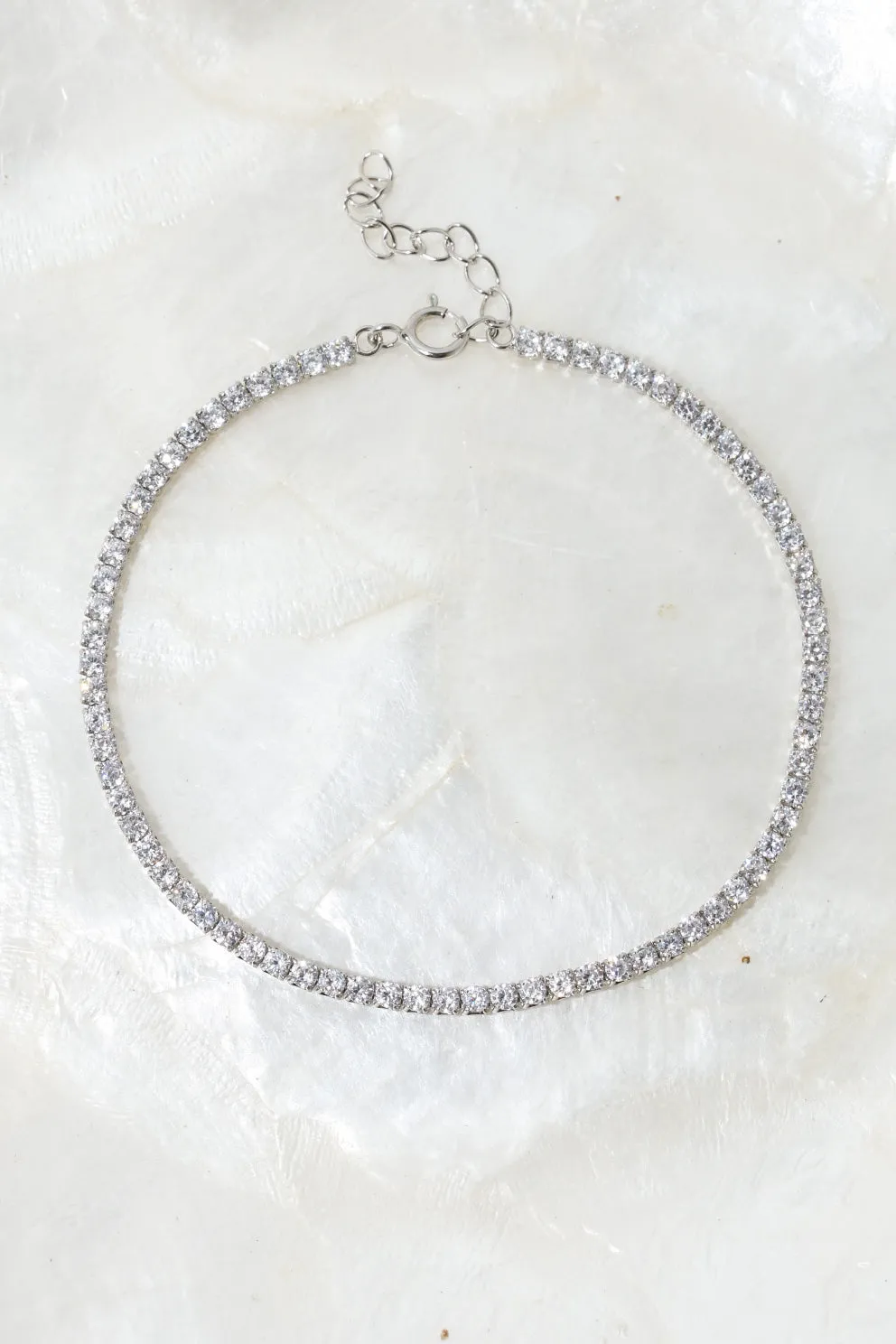 Silver Crystal Clear 925 Tennis Bracelet