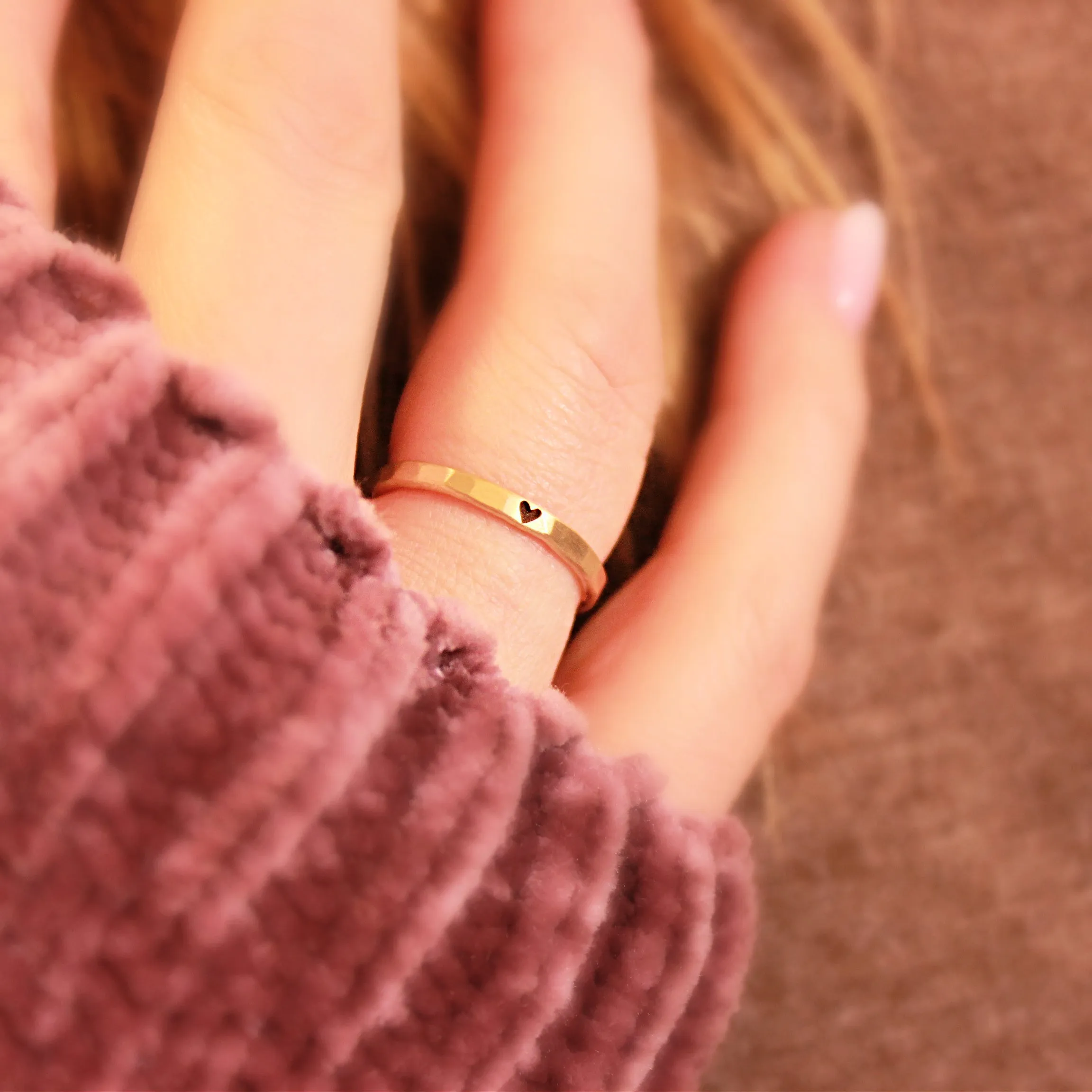 Skinny Heart Ring