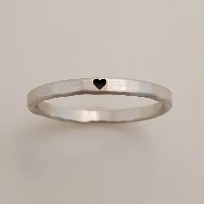 Skinny Heart Ring