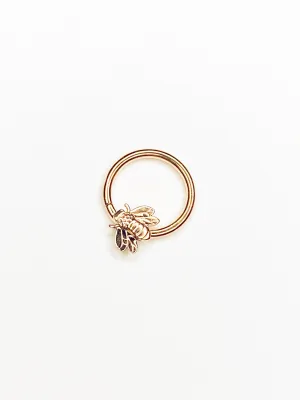 Solid 14kt Gold "BEE" Seam Rings