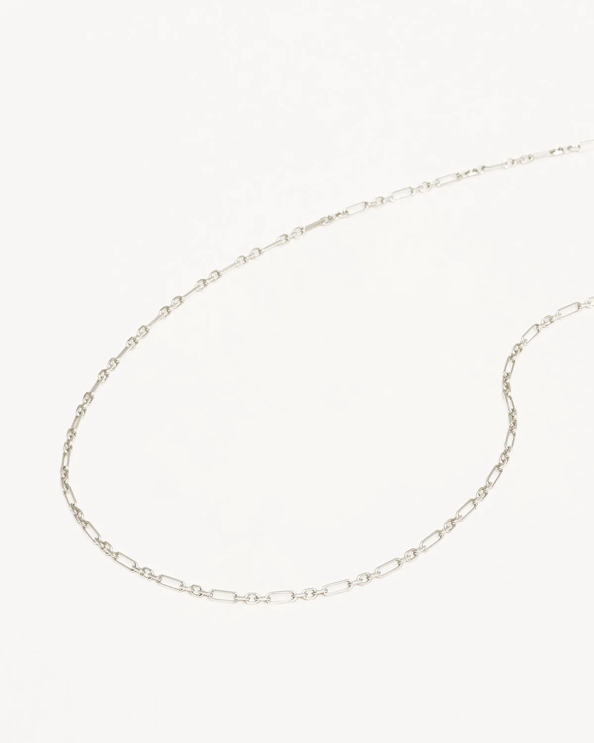 Sterling Silver 19" Mixed Link Chain Necklace