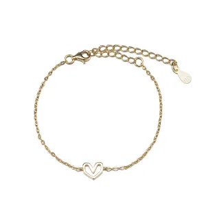 Sterling Silver Heart Bracelet