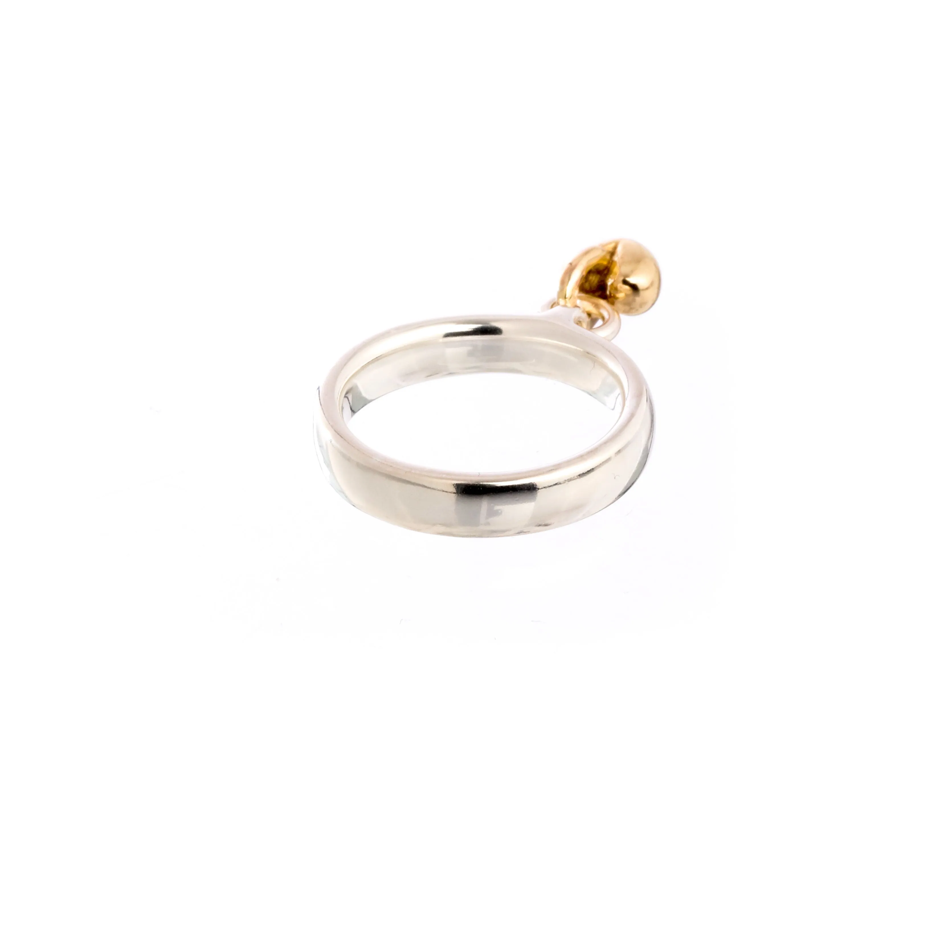 Sweetheart Silver & Gold Charm Ring