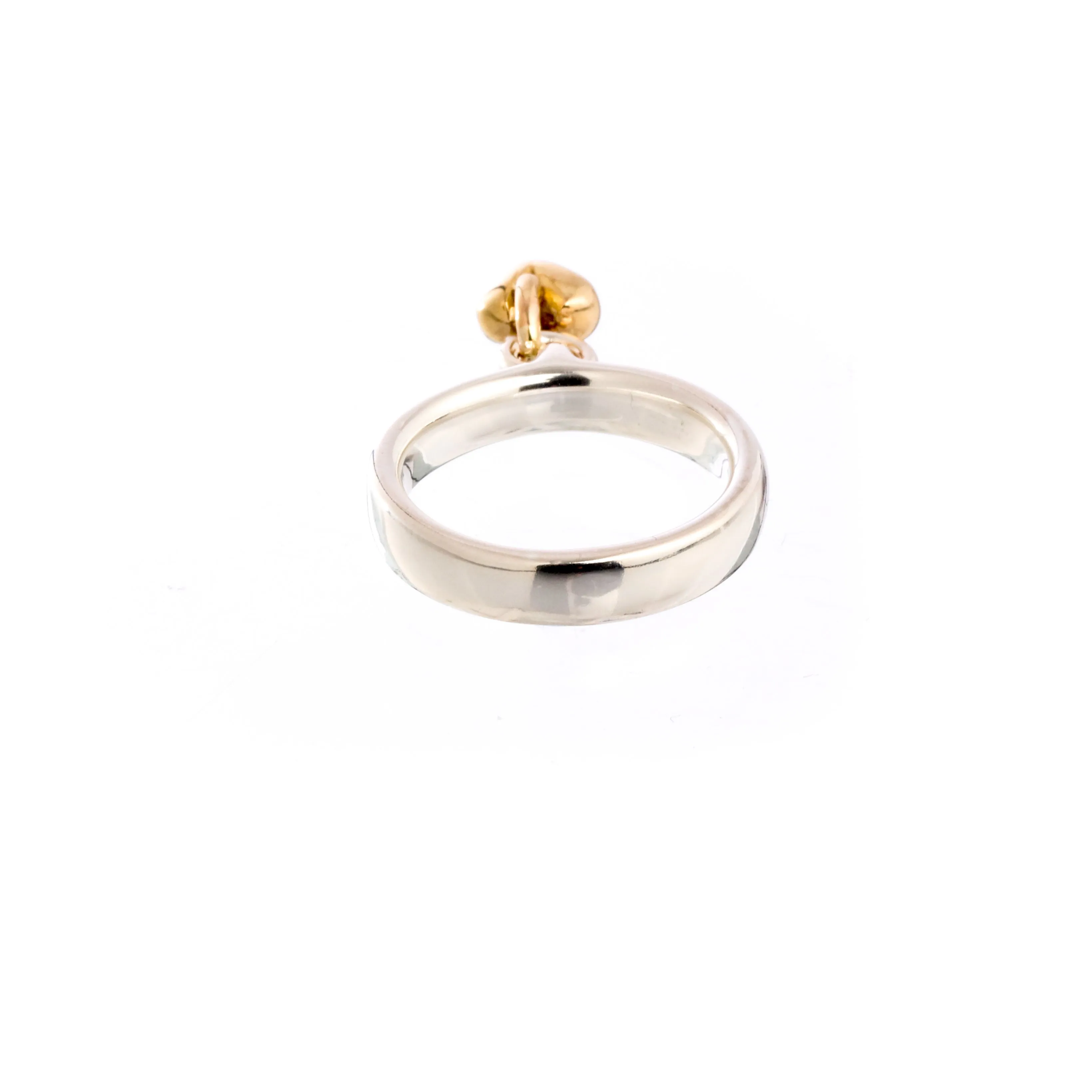 Sweetheart Silver & Gold Charm Ring