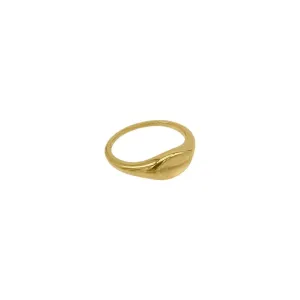 Tarnish Resistant 14k Gold Plated Signet Ring