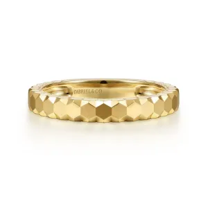 Textured Gold Stacking Band