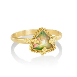 Triangle Prong Opal Ring