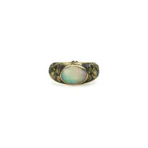 VALLETTA PRIMROSE TENDRIL OVAL OPAL RING