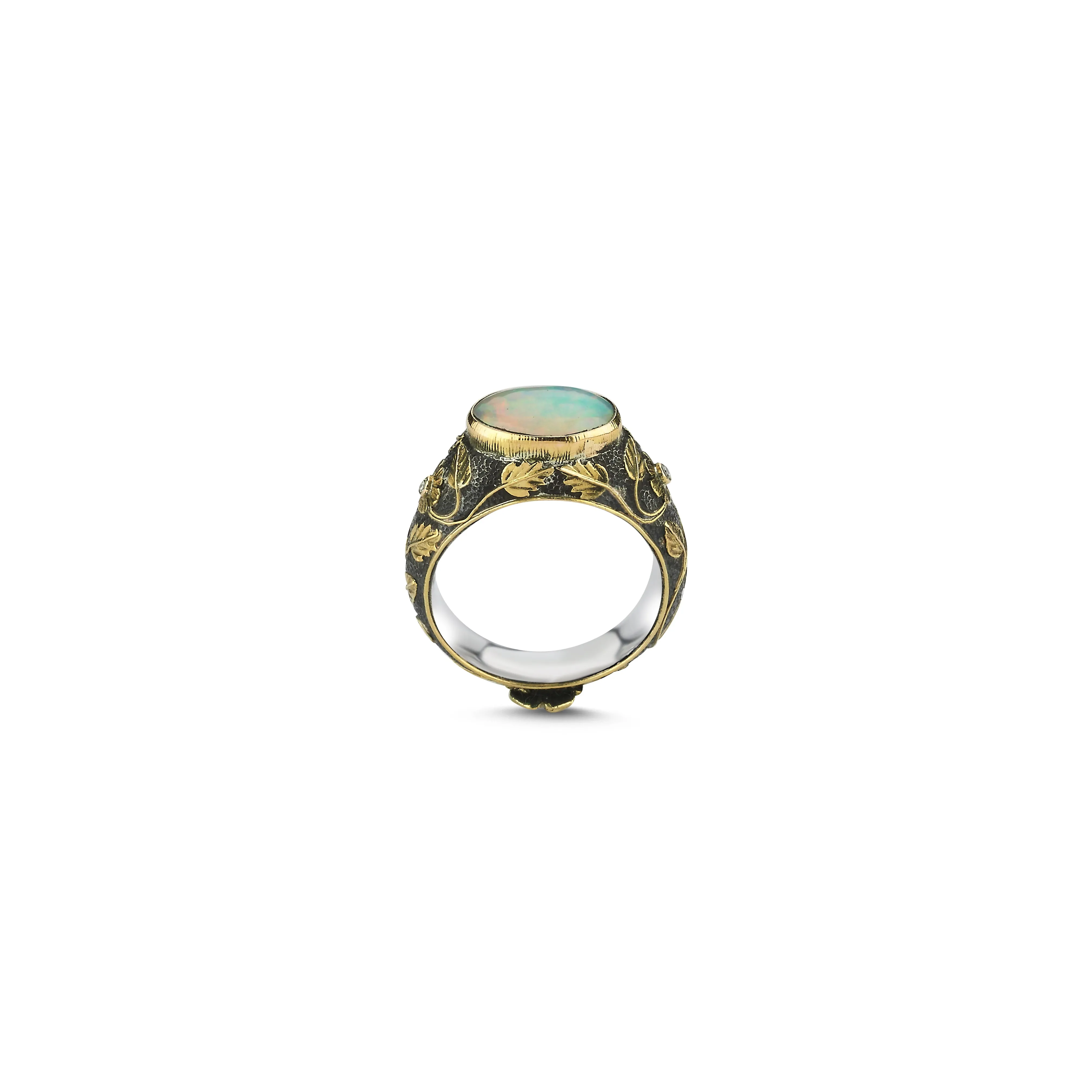 VALLETTA PRIMROSE TENDRIL OVAL OPAL RING