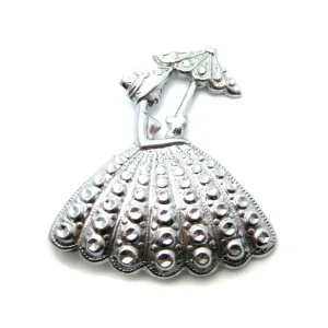 Vintage 1940's Crinoline Lady Brooch