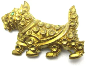 Vintage 1940s Scottie Dog Brooch