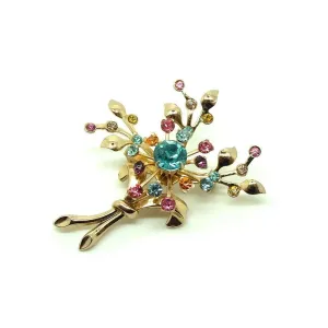 Vintage 1950s Designer Coro Flower Brooch