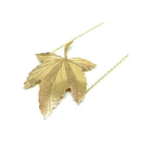 Vintage 1960's Gold Maple Leaf Conversion Necklace