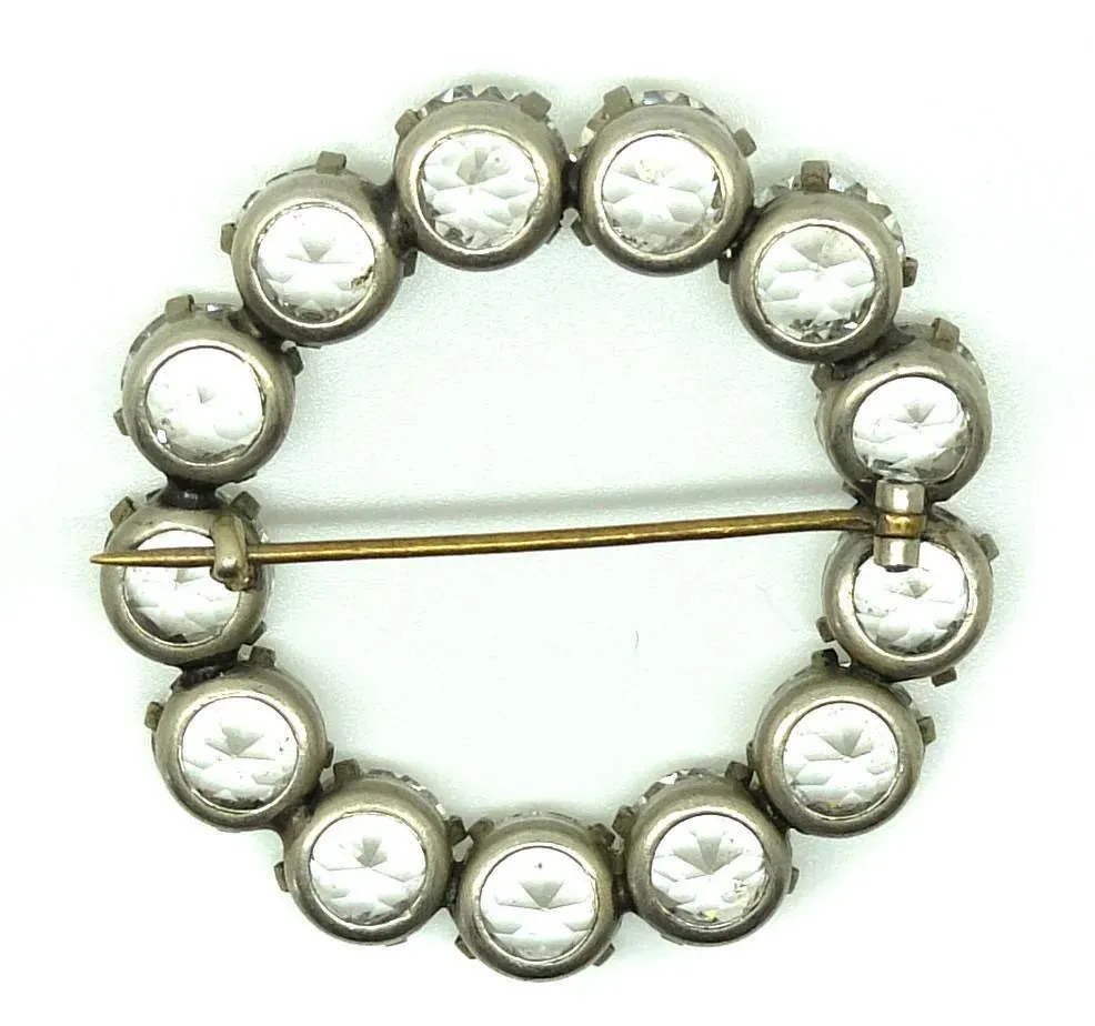 Vintage Art Deco 1920s Glass Brooch