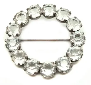 Vintage Art Deco 1920s Glass Brooch