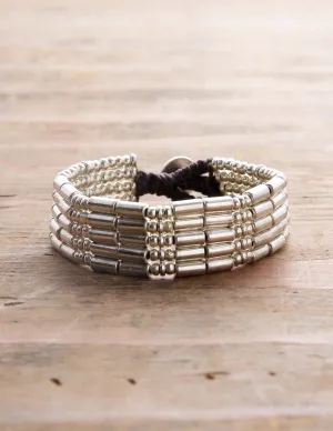 Woven Ball and Bar Bracelet